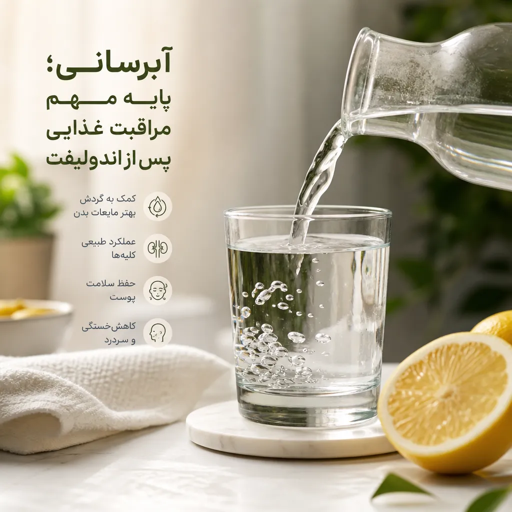 آبرسانی؛ پایه مهم مراقبت غذایی پس از اندولیفت