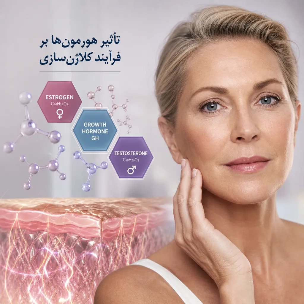 تأثیر هورمونها بر فرآیند کلاژنسازی