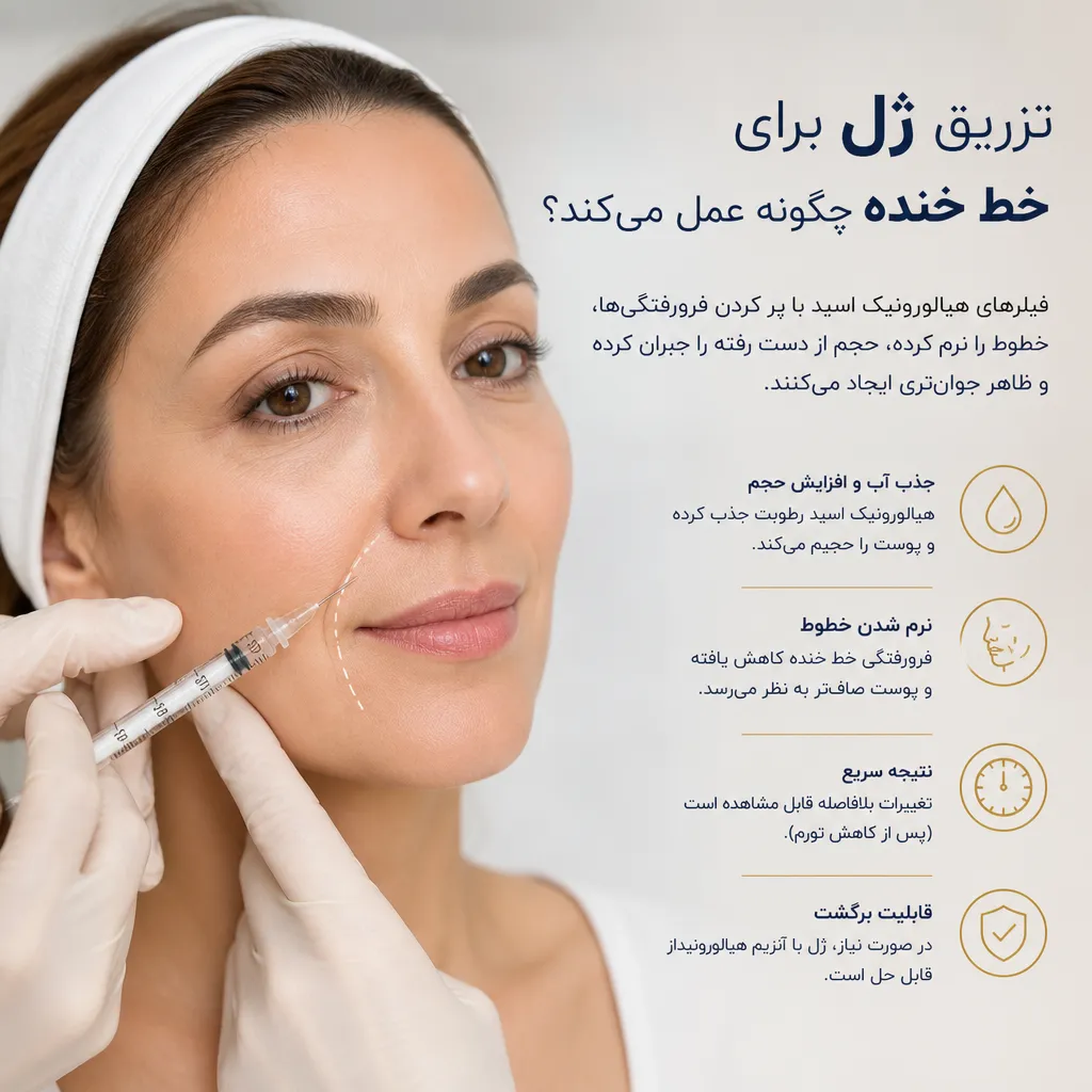 تزریق ژل برای خط خنده چگونه عمل میکند؟