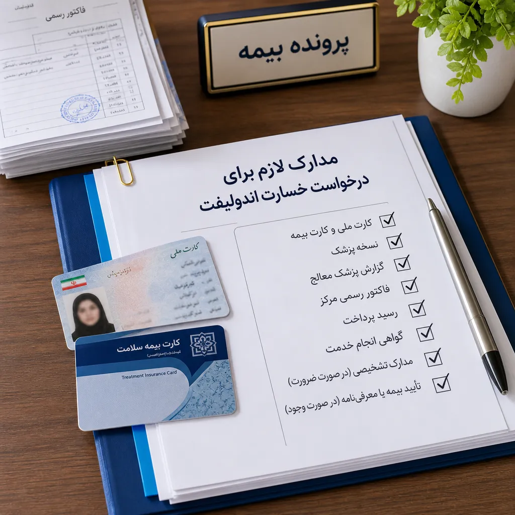 مدارک لازم برای درخواست خسارت اندولیفت