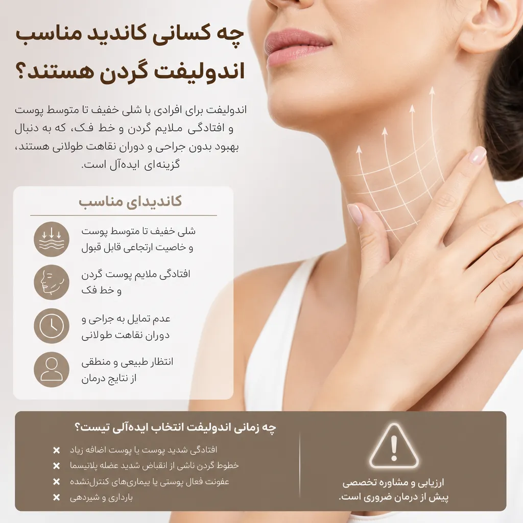 چه کسانی کاندید مناسب اندولیفت گردن هستند؟