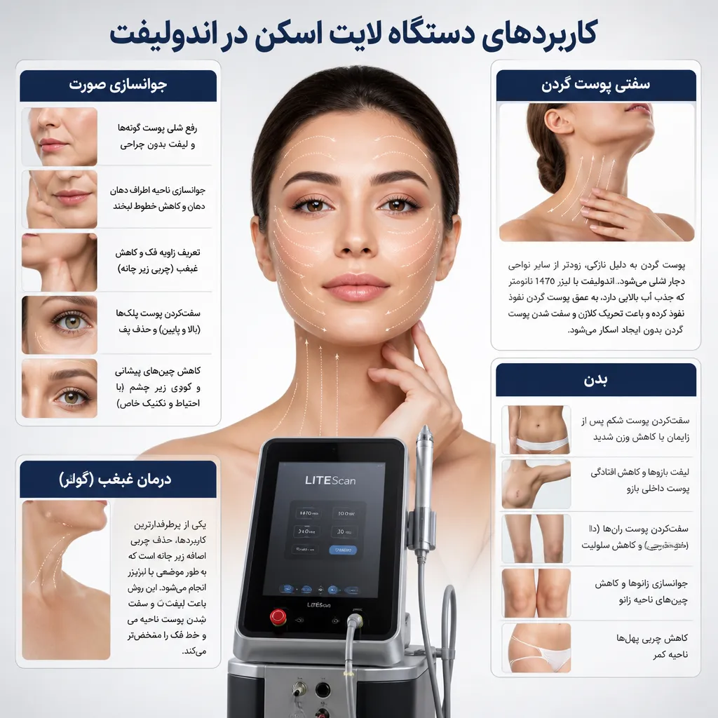 کاربردهای دستگاه لایت اسکن در اندولیفت