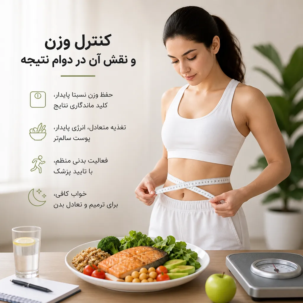 کنترل وزن و نقش آن در دوام نتیجه